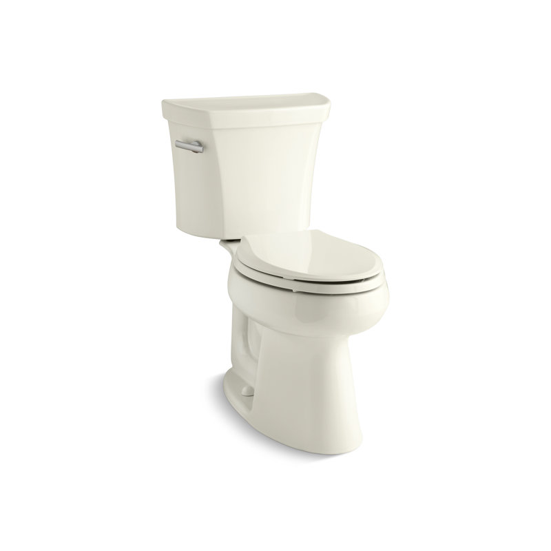 Toilette allongée deux pièces Highline, Biscuit, Côté gauche, Oui