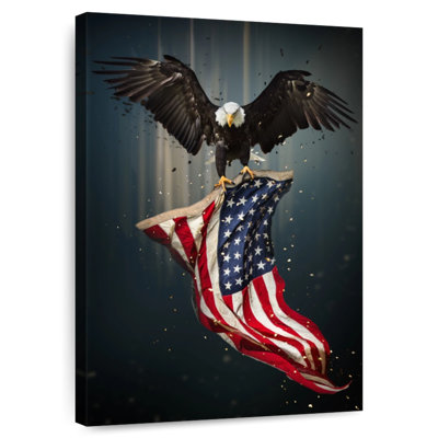 Borges Eagle And American Flag