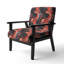 Chaise avec accoudoirs rembourrée Ember Twilight Moody Patterns I