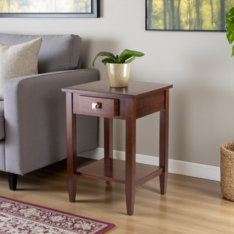 Hallicy End Table in Walnut