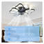 Ventilateur de plafond 19,7 pouces avec design moderne et papillon avec lumières et télécommande