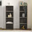 Étagère de rangement multimédia à 8 niveaux, armoire de rangement compacte CD DVD avec tablettes ajustables, bibliothèque haute étroite pour bureau à domicile, bibliothèque multifonctionnelle à deux étages