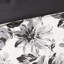 Édredon simple / simple TG à imprimé floral noir et blanc, 1 taie décorative, coussins décoratifs, matériau, grand édredon lavable à la machine, microfibre, 2 taies décoratives assorties, carré