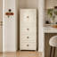 Plastic Closet Wardrobe with Hanging Rod and Wheels
