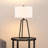 Gio 25.5" Tall Table Lamp with Fabric Shade in Blackened Bronze/White-1536626913
