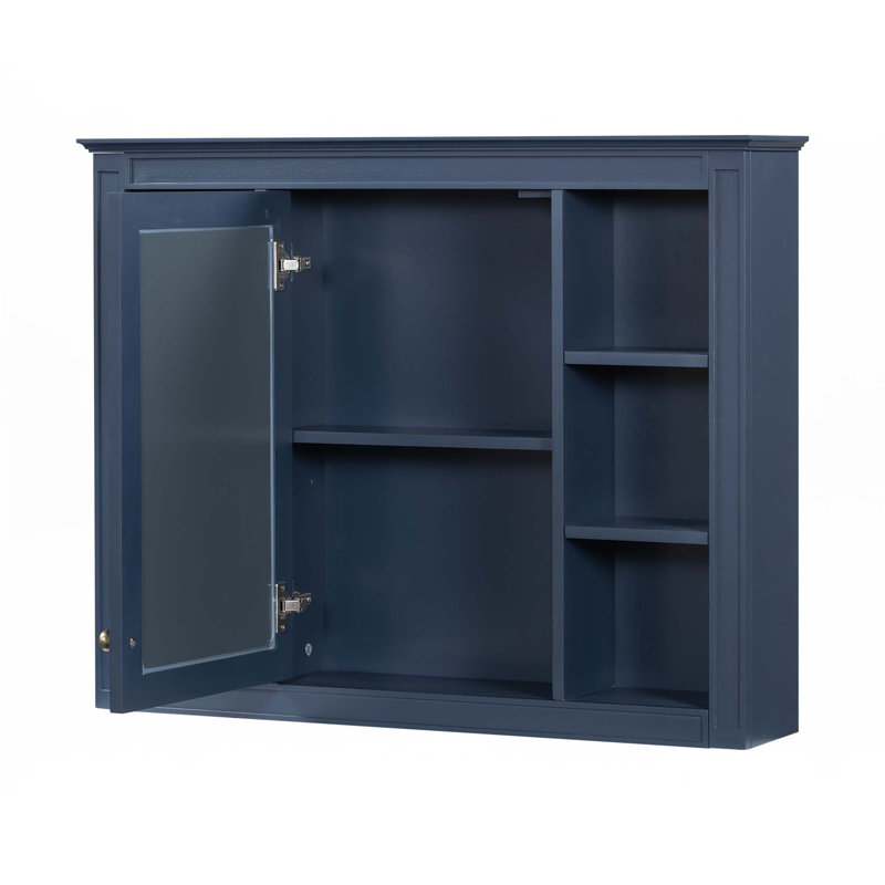 Armoire de rangement murale pour salle de bain, cabine de pharmacie, Bleu