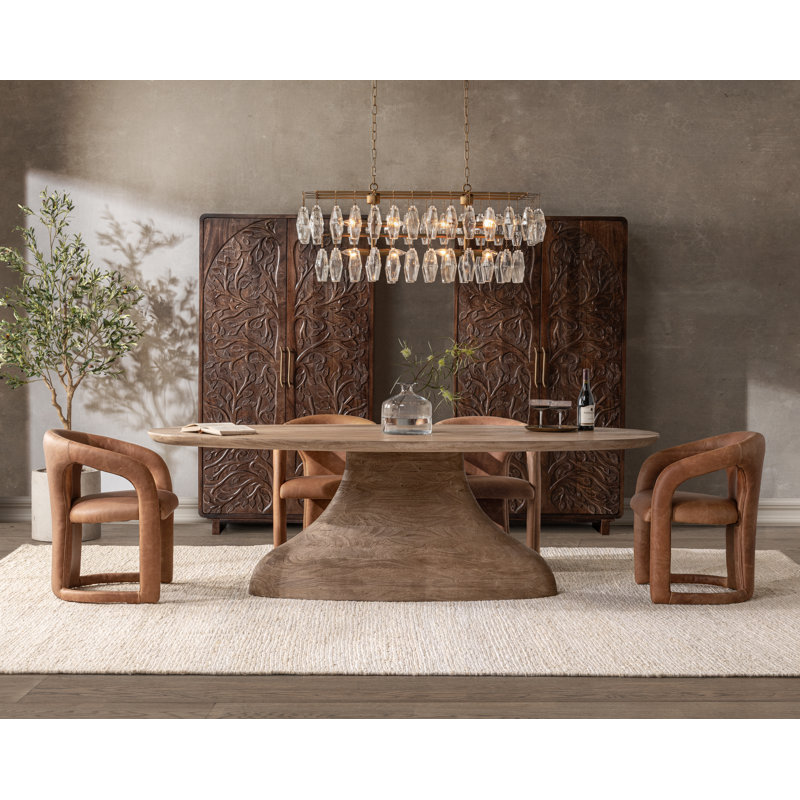 Amra Oval Solid Wood Dining Table