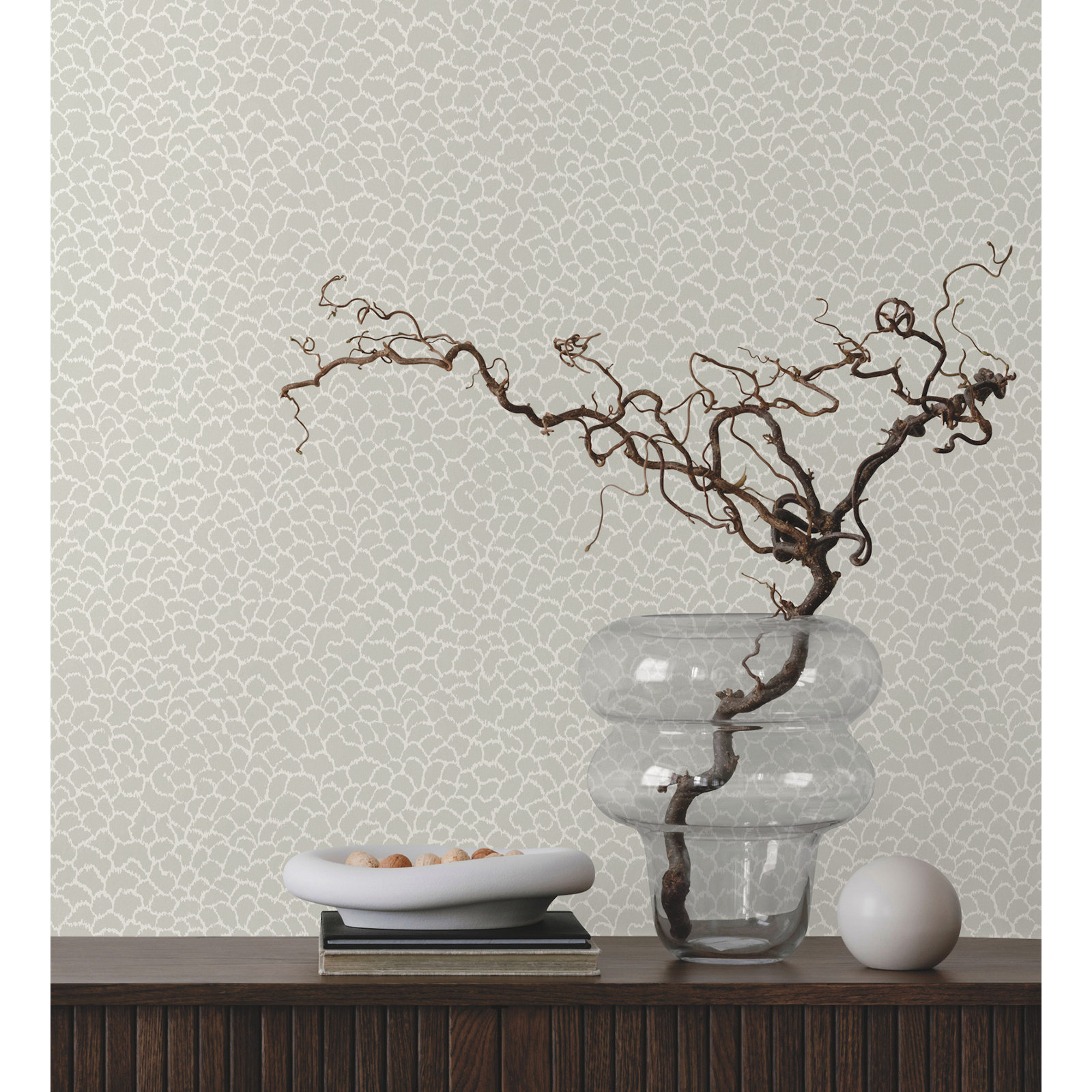 Mae Abstract Wallpaper, Gray