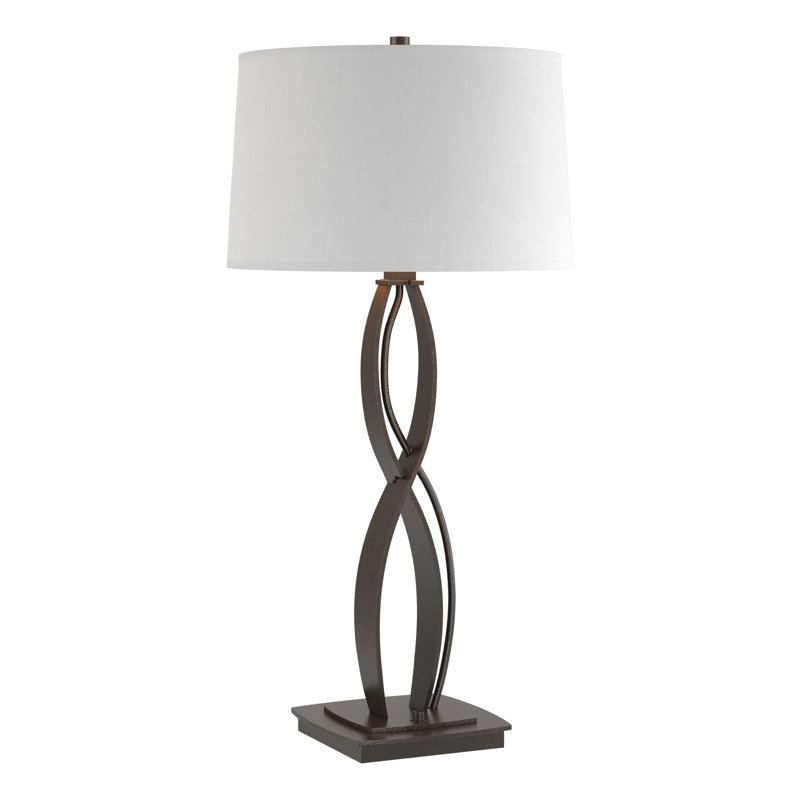 Almost Infinity Table Lamp, Natural Anna, Oil Rubbed Bronze
