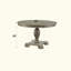 Table de salle à manger ronde en bois au fini chêne gris