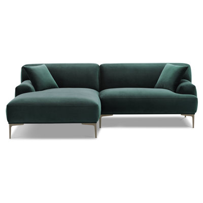 Mineta 94.5" Performance Velvet Sectional Fabic Sofa by Poly & Bark