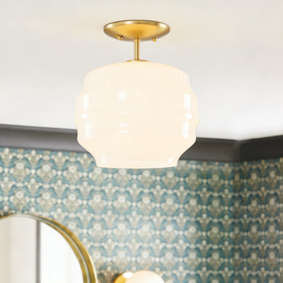Plafonnier encastré 1 lumière avec verre de ruche Layla