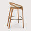 Aleta outdoor bar stool - teak - Beige bouclé-1578201366