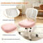 XUEGW - Ensemble de 2 chaises de bureau pivotantes à hauteur réglable sans accoudoirs, rose-2030865942