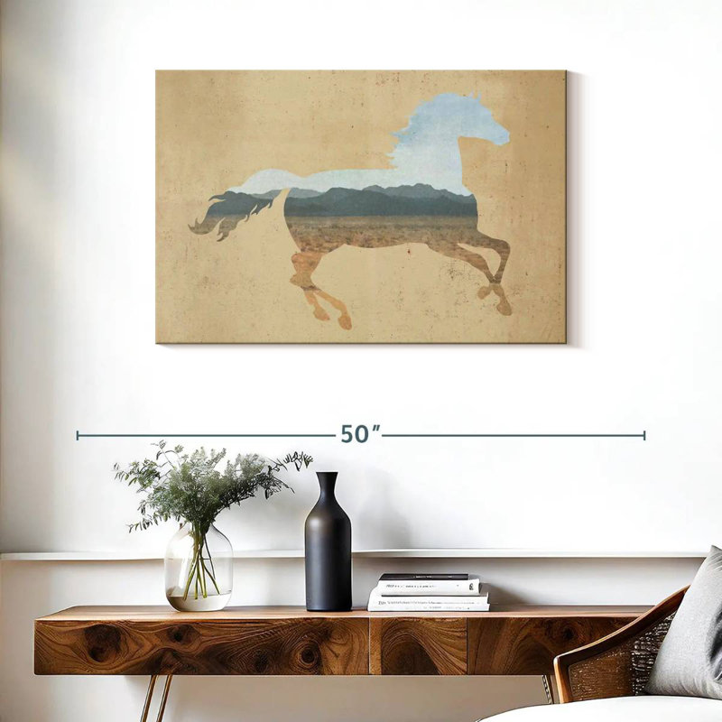 American Southwest Horse Distressed, 24" H x 36" W