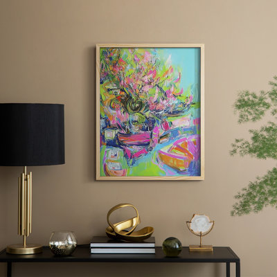 Reproduction encadrée FLORAL Series Dxci II - bois massif