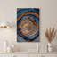 Bleu et brun, arbre, croissance, anneaux, section transversale, texture, art mural sur toile-133067329