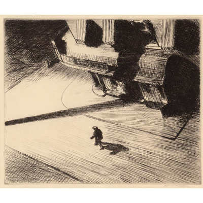 "Night Shadows" by  Edward Hopper - Gallery Wrap Canvas Wall Art