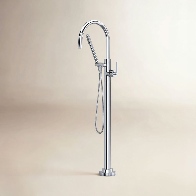 Seymour Tub Spout with Hand Shower and Diverter, Polished Chrome