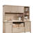 Wood Desktop Hutch With Adjustable Shelves, Brown