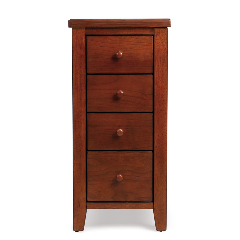 Kelton 4 Drawer Side Table, Ash Burl
