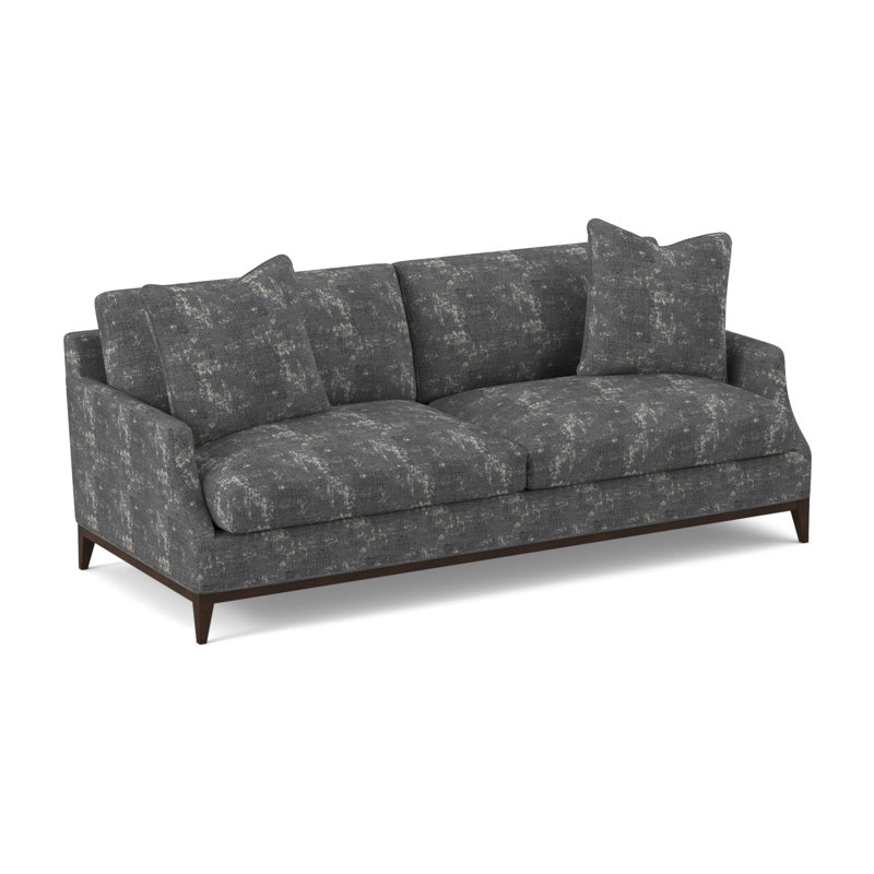 Porter Sofa, American Walnut, Stepping Stones Ivory Viscose