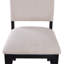 Revêtement en tissu à hauteur standard de style transitionnel avec chaises cloutées 2 pièces