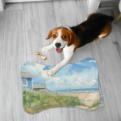 Soft Shoreline Motifs - 1 Piece Bone Shape Feeding Mat