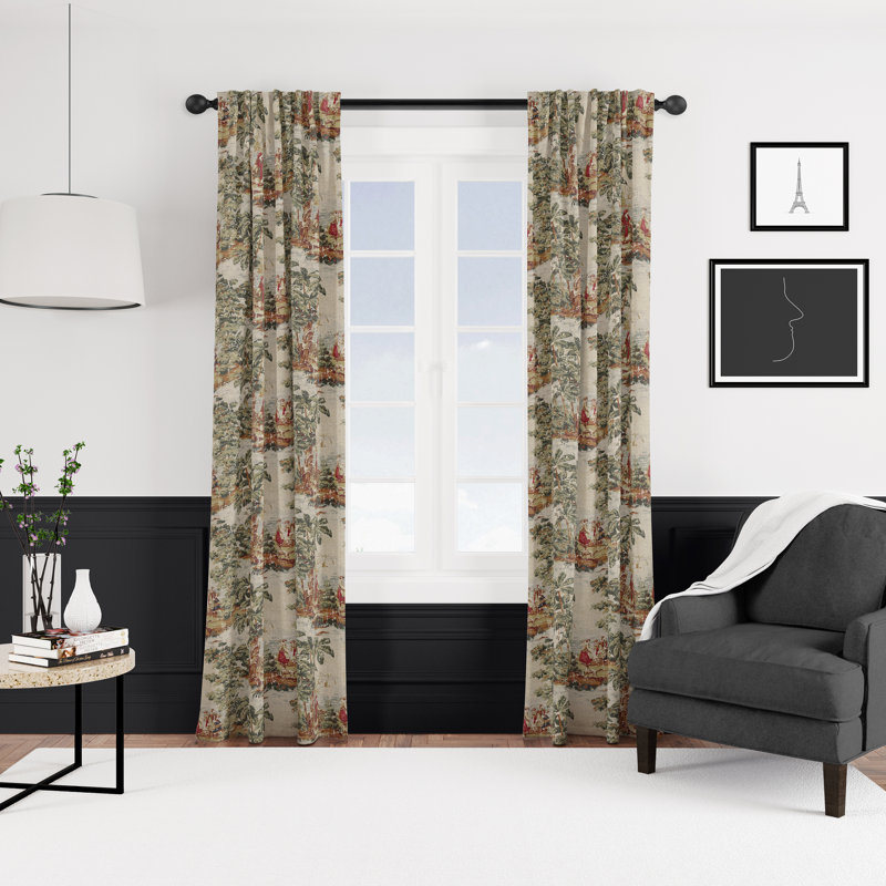 Panneau de rideau simple obscurcissant avec passe-tringle French campagne, l 50 po x L 96 po