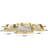 Gouse Plastic Mirrored Geometric Decor Gold Tray Set