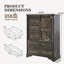 Commode de rangement à 5 tiroirs 47 "avec porte de grange et tablette Farmhouse-159341416