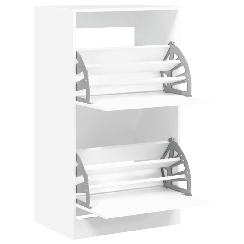 12 Pair Shoe Storage Cabinet, White