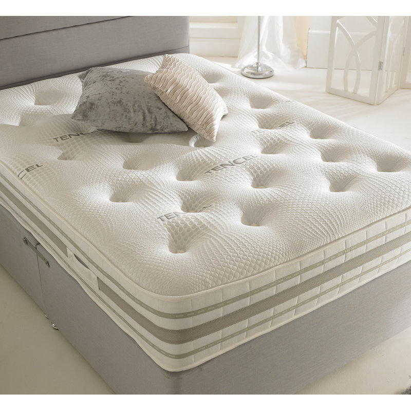 Tencel Upholstered Bed with Mattress, No Drawer, Small Double