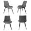 Ensemble table et chaises de cuisine rectangulaires Mekeshia, table de cuisine moderne de 117 cm (46 po) avec 4 chaises-990154838
