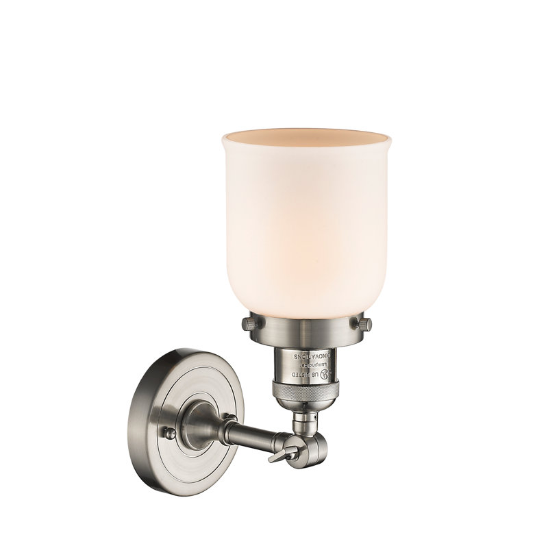 Wynkoop Semi Flush Mount, Smoked, Brushed Satin Nickel, 13" H x 5" W