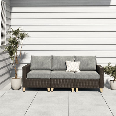 Umeh 3 - Person Patio Conversation Set with Cushions