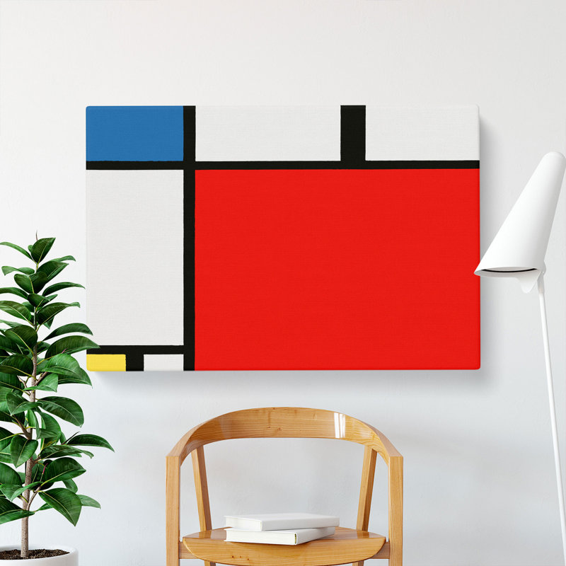 Composition Vol.2 by Piet Mondrian - Wrapped Canvas, 50cm H x 76cm W x 3cm D