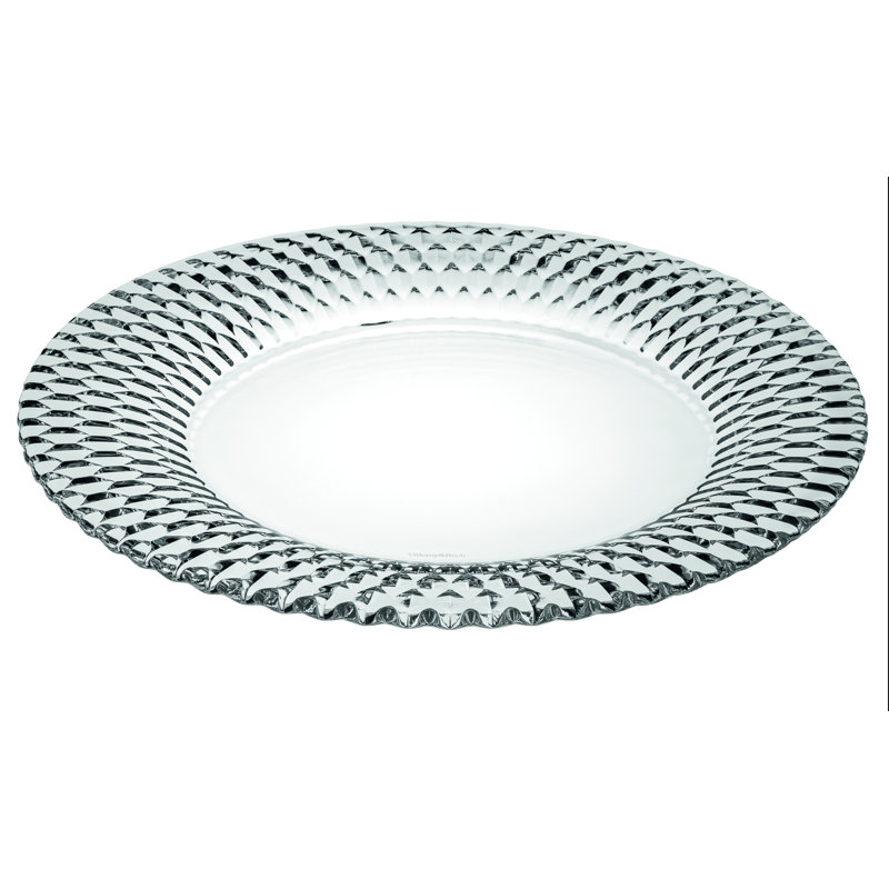 Villeroy & Boch Boston 12.5" Crystal Dinner Plate, Clear