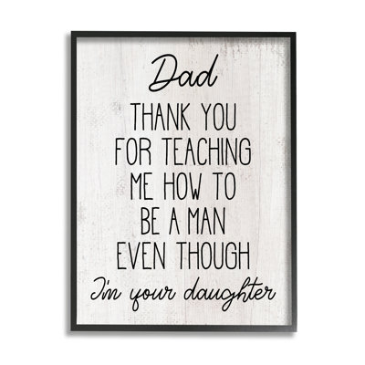 «Dad Thank You Expression Family Daughter Humor»