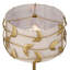 Lampe sur pied moderne 59,8 po avec abat-jour en tissu à motif de feuilles-632698449