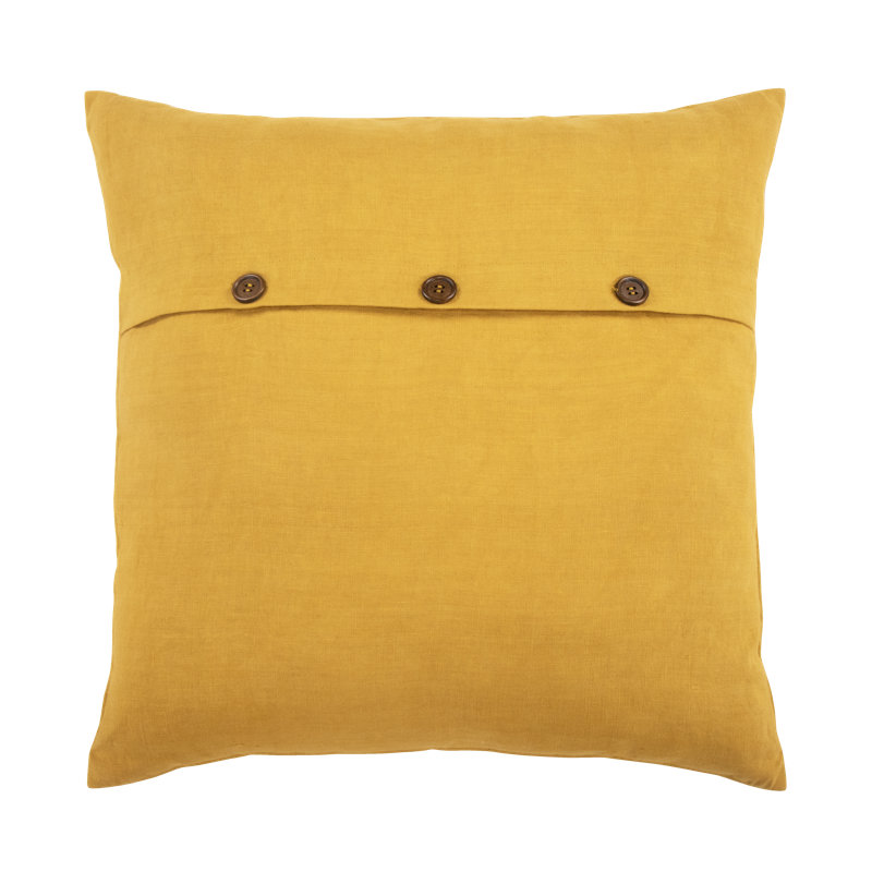 Birds Pillow Cover 20x20 Inch, Calendula Yellow