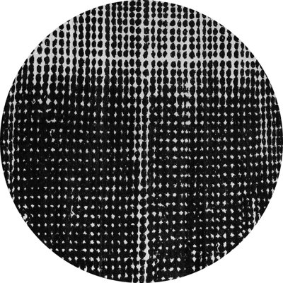 Tapis en laine / polyester tissé à la machine en gris / blanc / noir