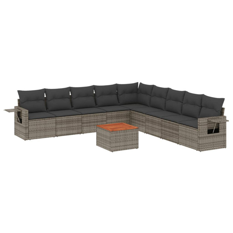 Vidaxl Garden Sofa Set Grey