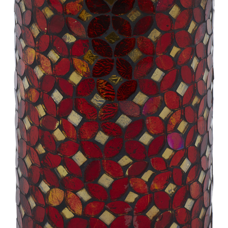 Ensemble de chandelles de table en métal, Rouge / doré