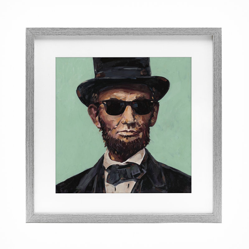«Honest Abe With Shades», reproduction encadrée sous verre, conception de Studio Bautista, H 13 po x l 13 po