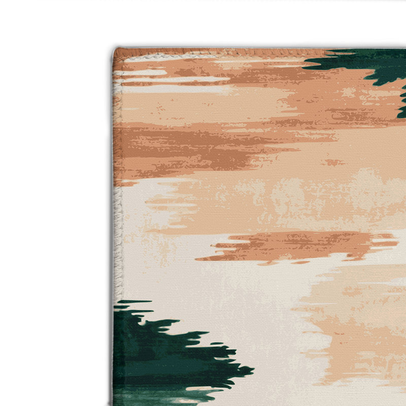 Watercolor Beige Indoor and Outdoor Area Rug, Rectangle 2' x 3'