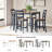 Malkin Counter Height Dining Table And 4 Barstools, Set Of 5-99374621