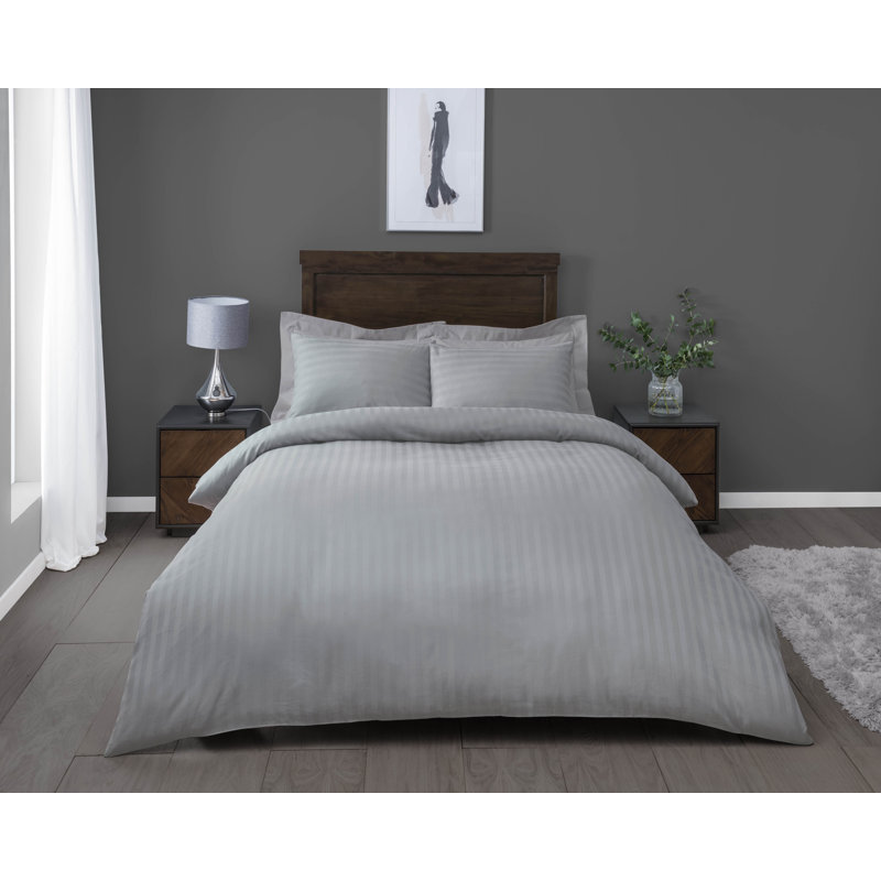 Caress Striped Duvet Cover Set with Pillowcases, Double - 2 Standard Pillowcases
