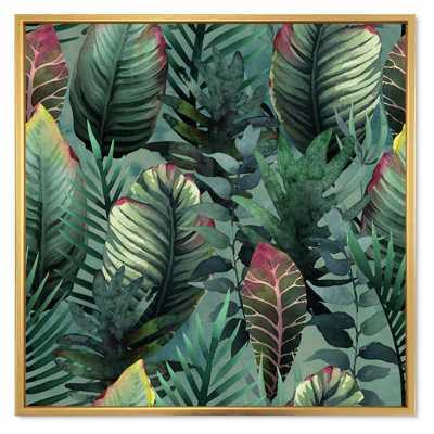 «Tropical Palm Leaves In Jungle», reproduction d'art sur toile traditionnelle