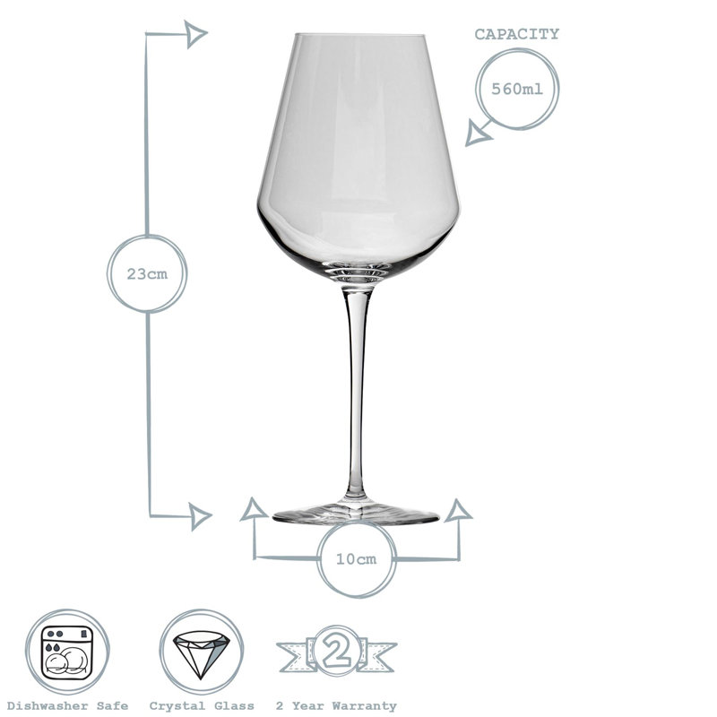 Inalto Uno Red Wine Glasses, 560ml, 24